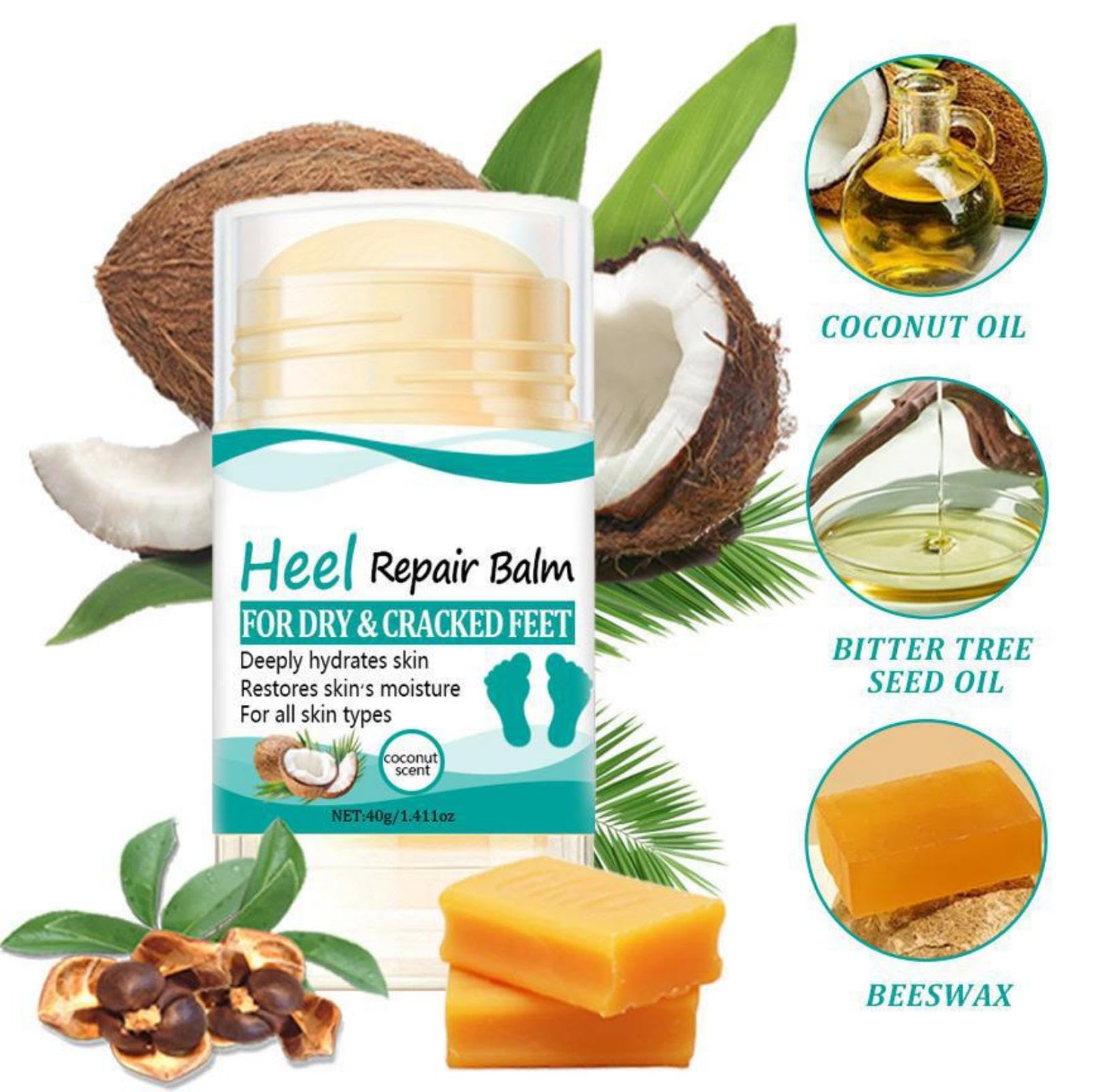 Heel Balm Stick For Dry Cracked Feet - Image 2
