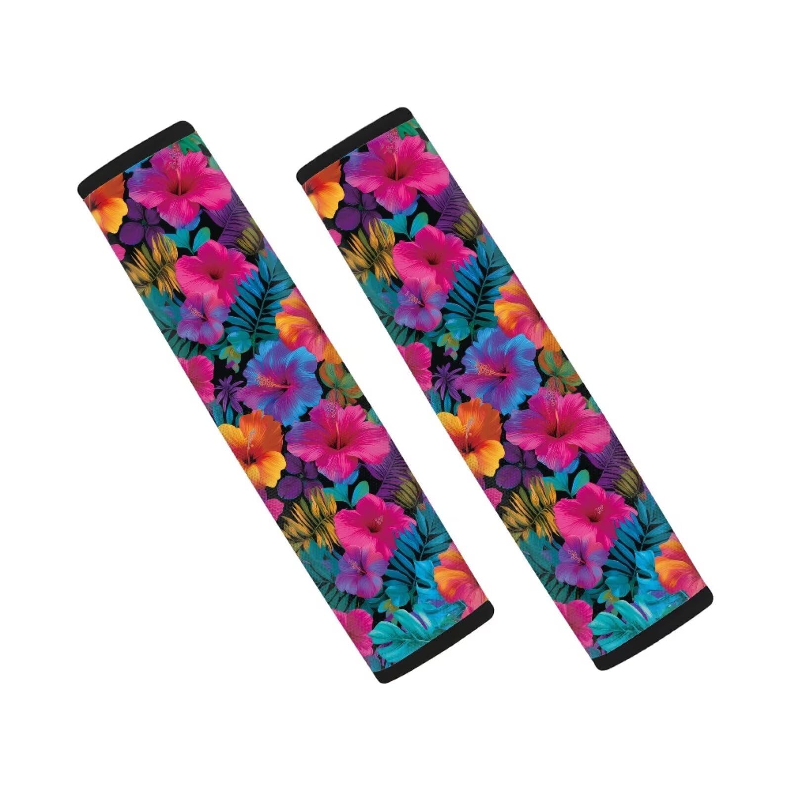 AFPANQZ Tropical Flowers Seat Belt Pads Covers Universal Fit for Truck Vans Sedans SUVs Safety Seatbelt Pad Cushion Comfortable Driving Car Seats Accessories One Pair