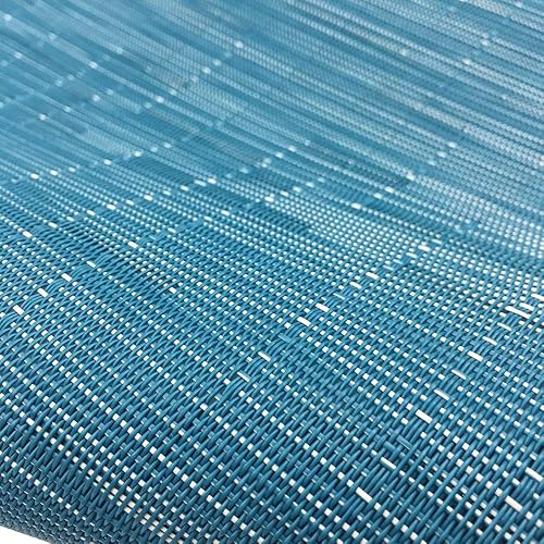 Miniatura 7 de Red-A - Manteles individuales de vinilo tejido para mesa de comedor, duraderos, resistentes al calor, lavables, para mesa redonda, juego de 4, color