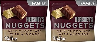 NUGGETS Milk Chocolate with Almonds Candy Family Pack, 15.5 oz (Pack of 2)