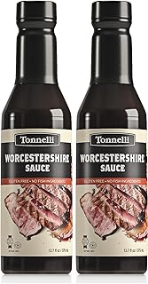 Tonnelli Vegan Friendly Worcestershire Sauce 12.7oz (2 Pack) | Vegan, Fish Free, Gluten Free, Kosher