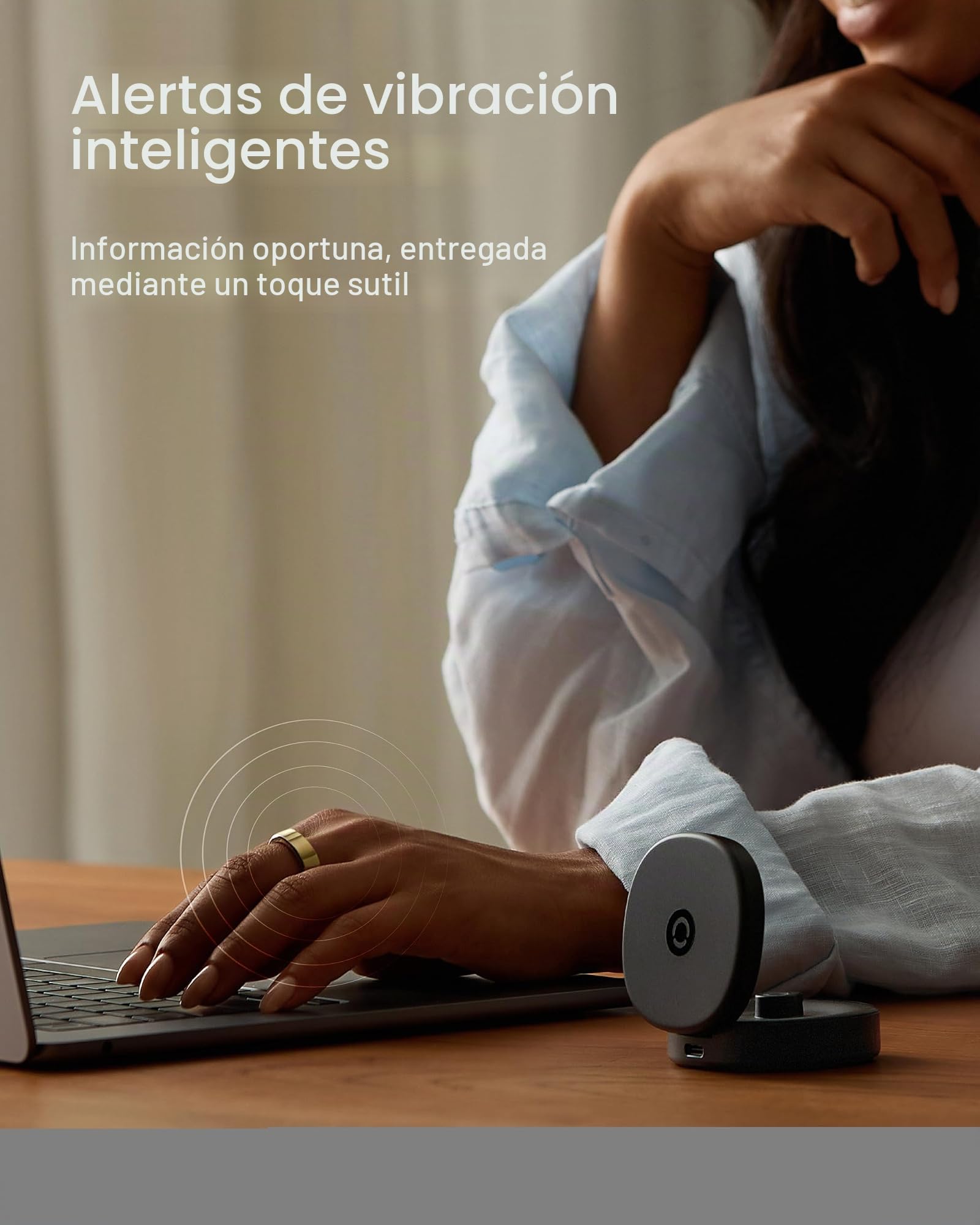 RingConn Gen 3, Primer Anillo Inteligente del Mundo con Tendencias Vasculares, Sin Suscripción, Alertas por Vibración, Sueño, Fitness, Frecuencia Cardíaca, 14 Días de Batería(10, Negro Mate)