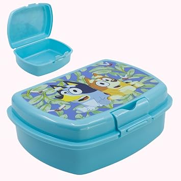 SRV Hub Bluey Plastic Lunch Box BPA Free Leak Proof Sandwich Pot Airtight Fridge/Freezer Food Boxes School Traveling Snack Boxes Picnic Trips Food Storage Container for Kids Adults 3+ Years