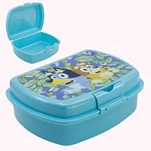 SRV Hub Bluey Plastic Lunch Box BPA Free Leak Proof Sandwich Pot Airtight Fridge/Freezer Food Boxes School Traveling Snack Boxes Picnic Trips Food Storage Container for Kids Adults 3+ Years