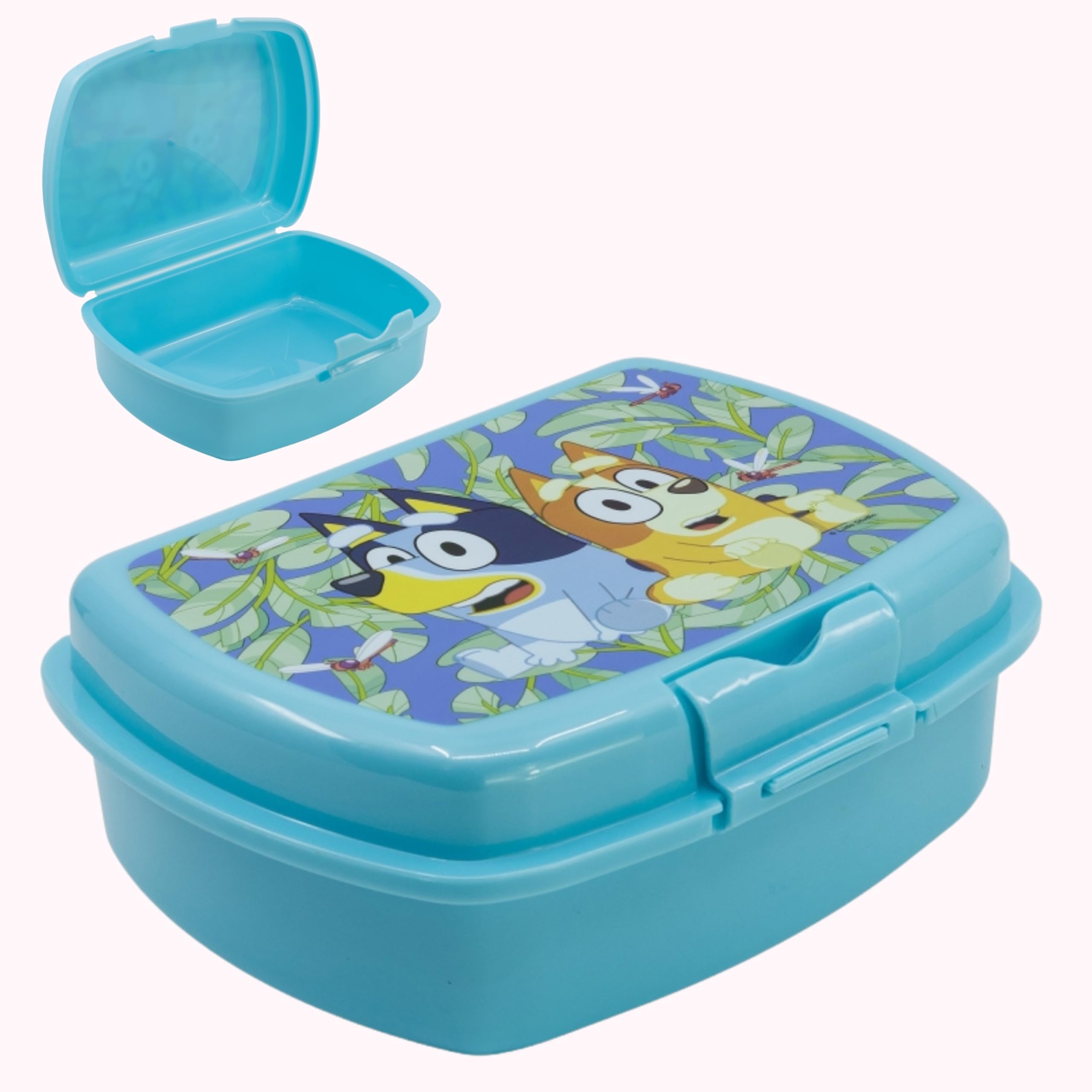 SRV Hub Bluey Plastic Lunch Box BPA Free Leak Proof Sandwich Pot Airtight Fridge/Freezer Food Boxes School Traveling Snack Boxes Picnic Trips Food Storage Container for Kids Adults 3+ Years