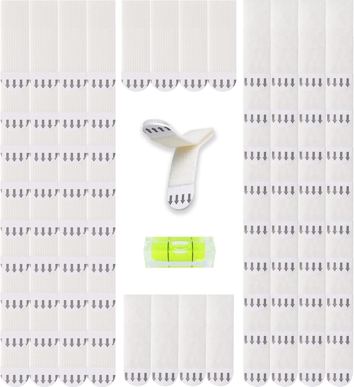 40Pairs(80 Strips) Small Picture Hanging Strips No Nails Wall Hanging