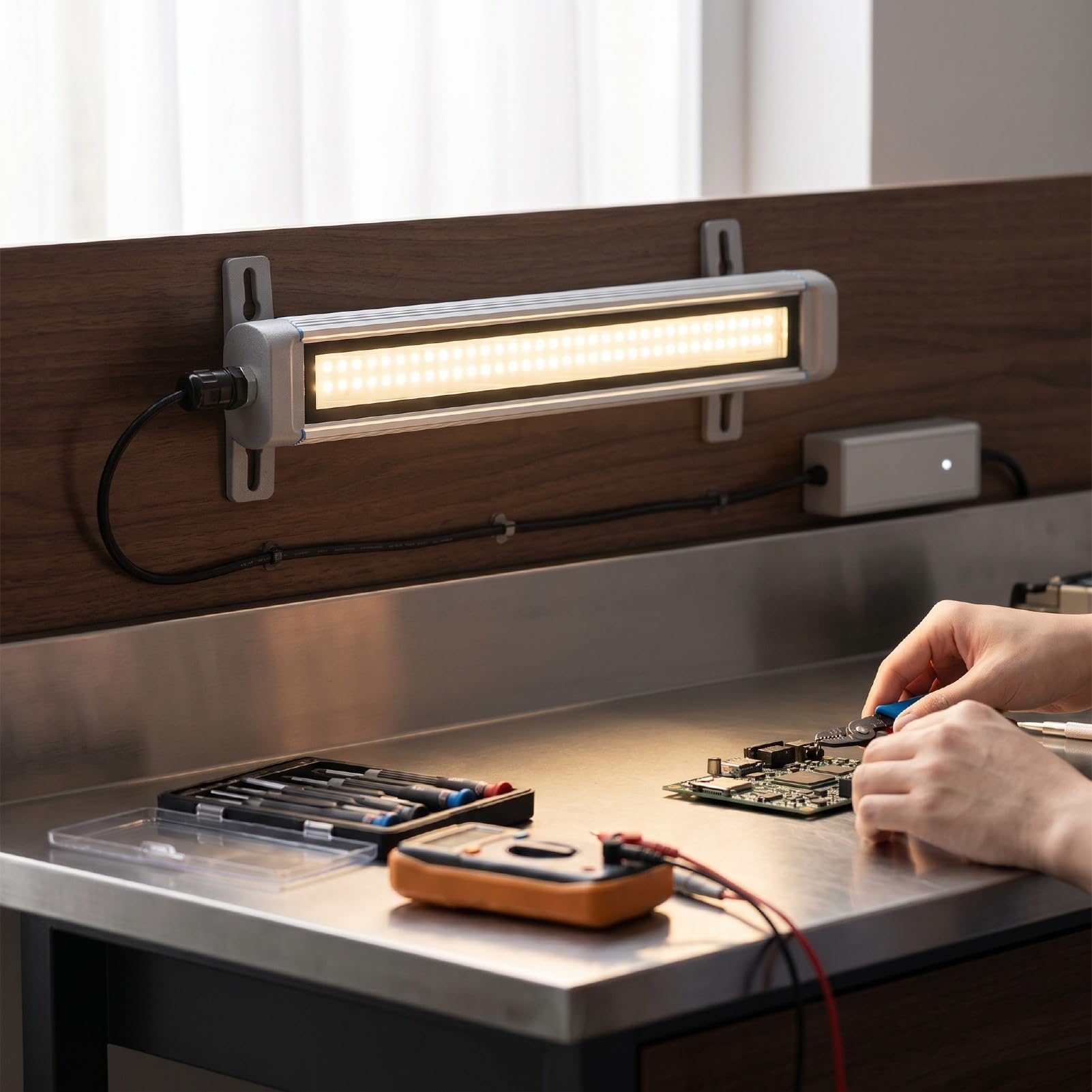 Luocute LED-Werkstatt-Röhrenleuchte 10 W, IP65 Wasserdichte Maschinen-Arbeitsleuchte mit staub- und Schlagfestem Design für CNC-Fräsmaschinen-Drehmaschinen