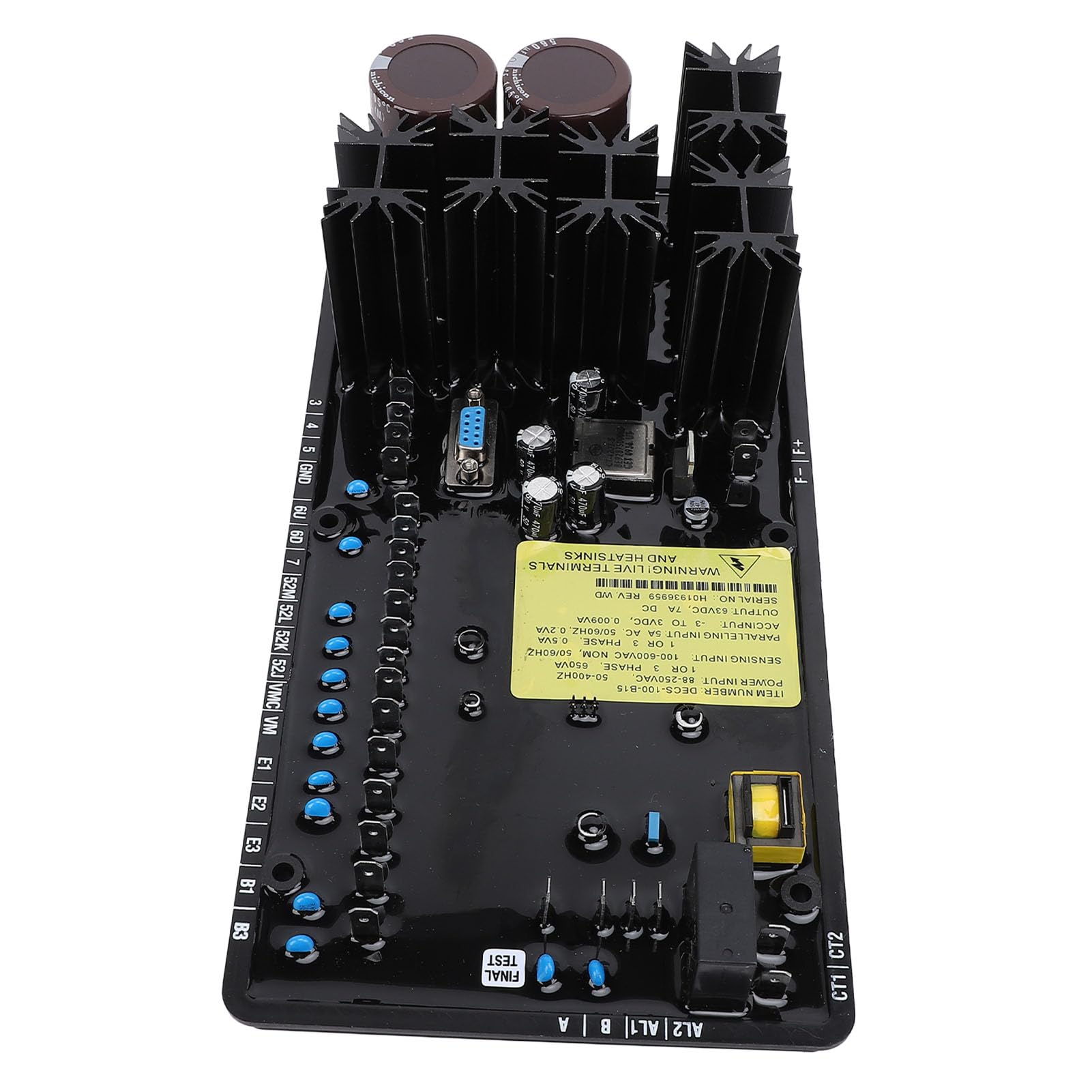 Regulador de Voltaje Automático AVR para Generador Eléctrico, Regulador de Voltaje Confiable con 4 Modos de Control, Plástico y Metal Duraderos, 1 Unidad