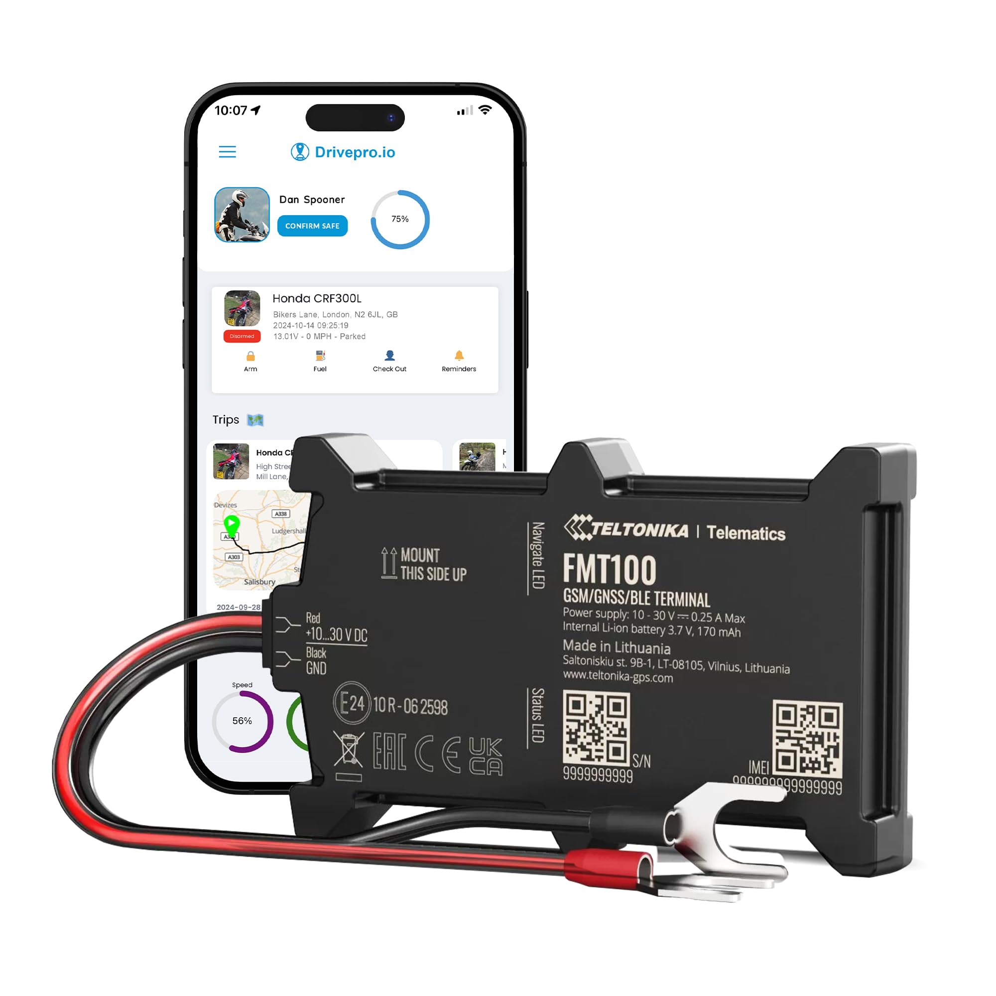 Drivepro Fmt100 Vehicle Tracker Hard Wired Tracking Device 24 7 - View #12