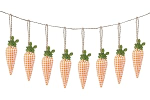NUOBESTY Easter Carrot Banner Bunny Carrot Garland Fabric Wall Vegegtable Ornament for...