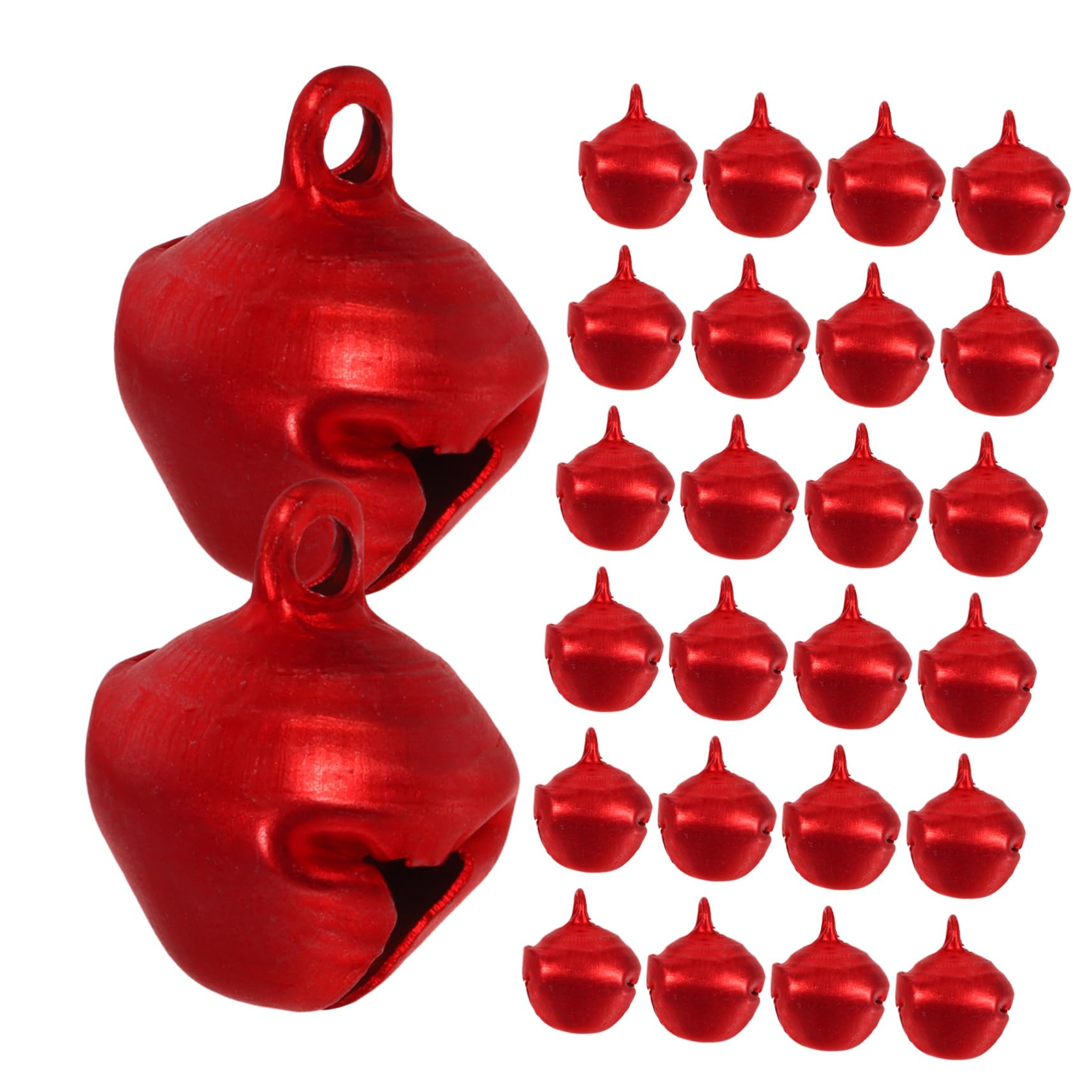 DOITOOL 5 Set Ornamenti di Campane in Alluminio Mestiere per Piccolo Campane Appese di Natale Tintinnio Ornamenti A Campana Piccola Campana i Mestieri di Rosso 100 Pezzi*5