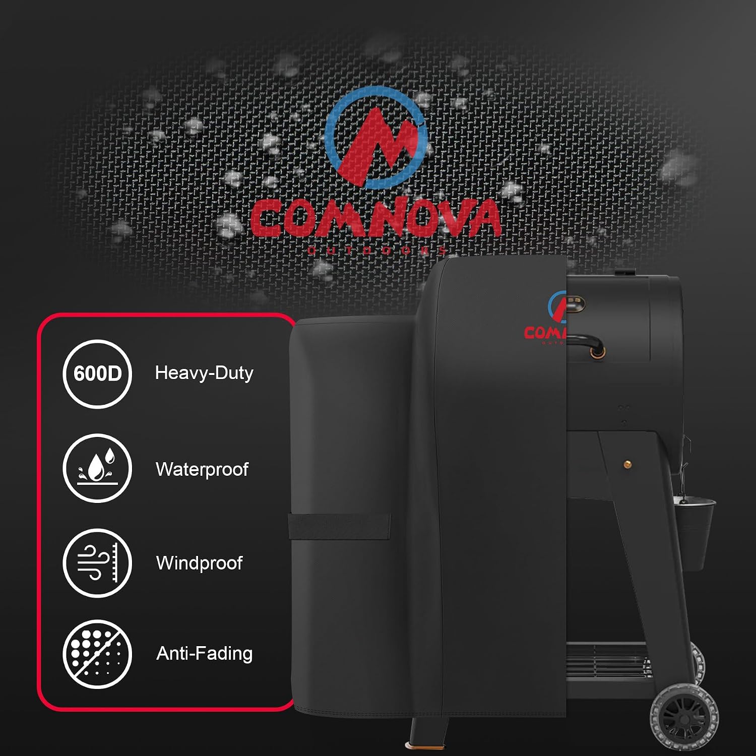 Condition photo showing New/Like New for comnova grill cover for pit boss lexington - 600d wood pellet smoker cover for pitboss waterproof & heavy duty, premium pellet cover for pit boss lexington 500, lexington 540, pro 600 and tailgater black - pit boss lexington