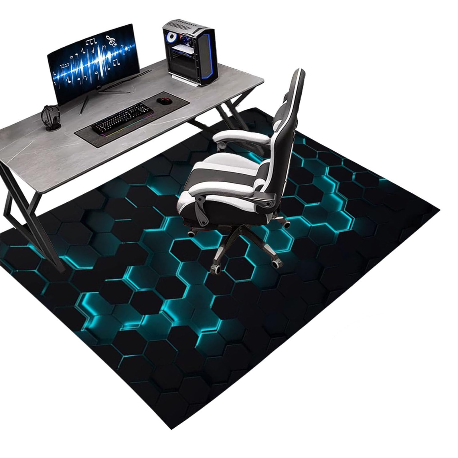 xinwanhong Office Chair Mat for Hardwood Floor Protector, Gaming Chair Mat Non-Slip Floor Mat for Rolling Chair Home,A9,180x280cm