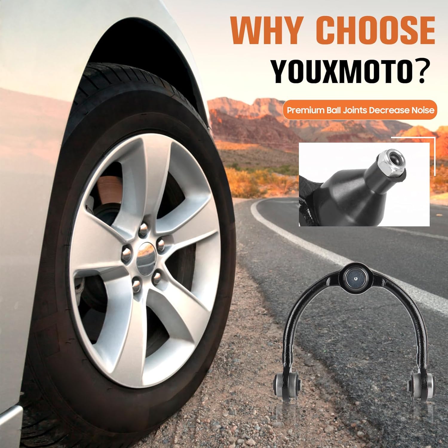 Front Upper Control Arms w/Ball Joints Fit for Jeep Commander 2005-2010, Grand Cherokee 2006-2010 - 2pc Set K620188