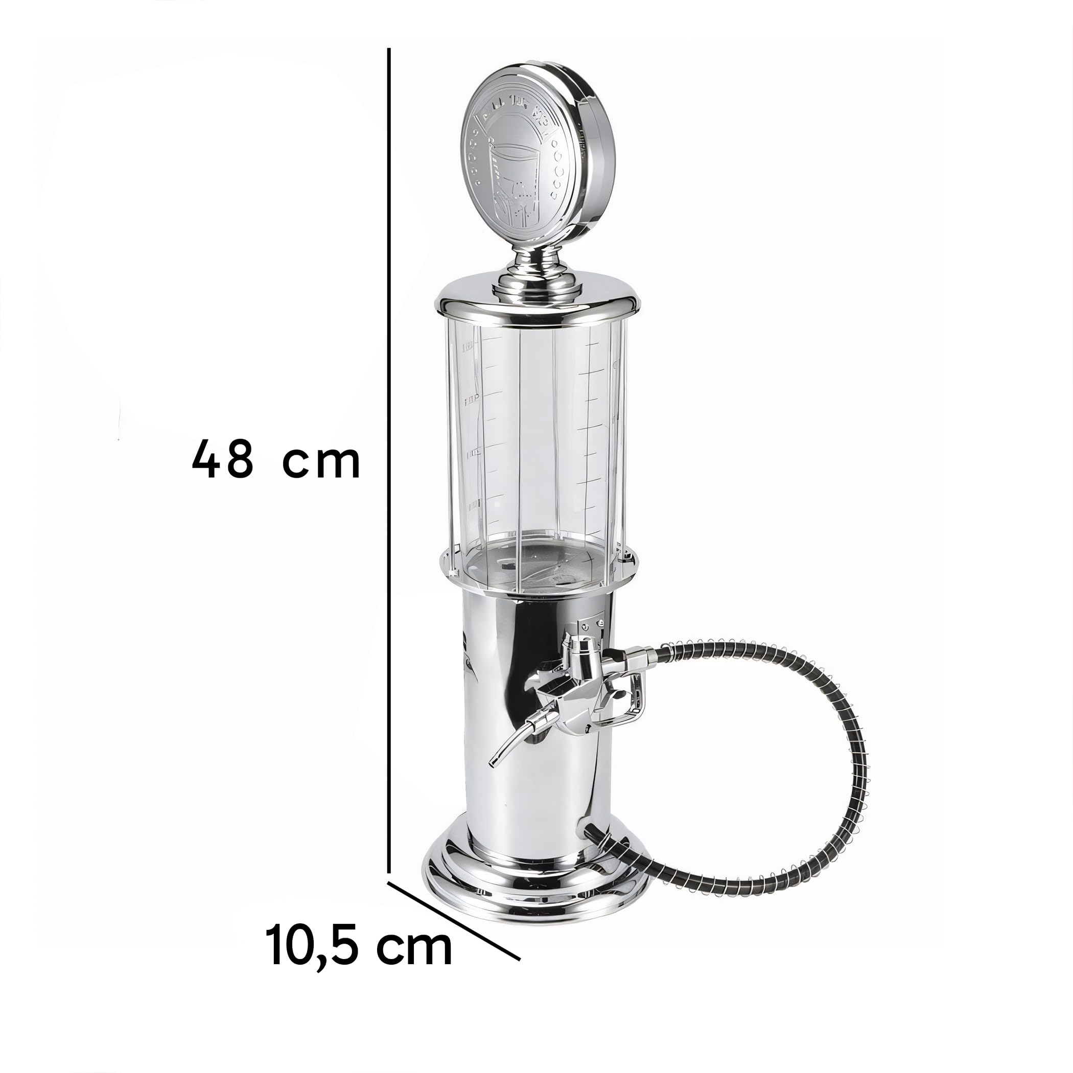 Retoo Getränkespender mit Zapfhahn und Ständer, 950ml Schnapsspender Bierspender 48x10,5x10,5 Bar Accessoire Einzelpistole Spirituosenspender Getränkeportionierer für Wein Getränke Alkohol Limonade