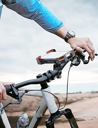 Miniatura 7 de Soporte de teléfono para bicicleta Soporte de teléfono para manillar de bicicleta con rotación de 360 para teléfono inteligente de 4.7-7.0 pulgadas
