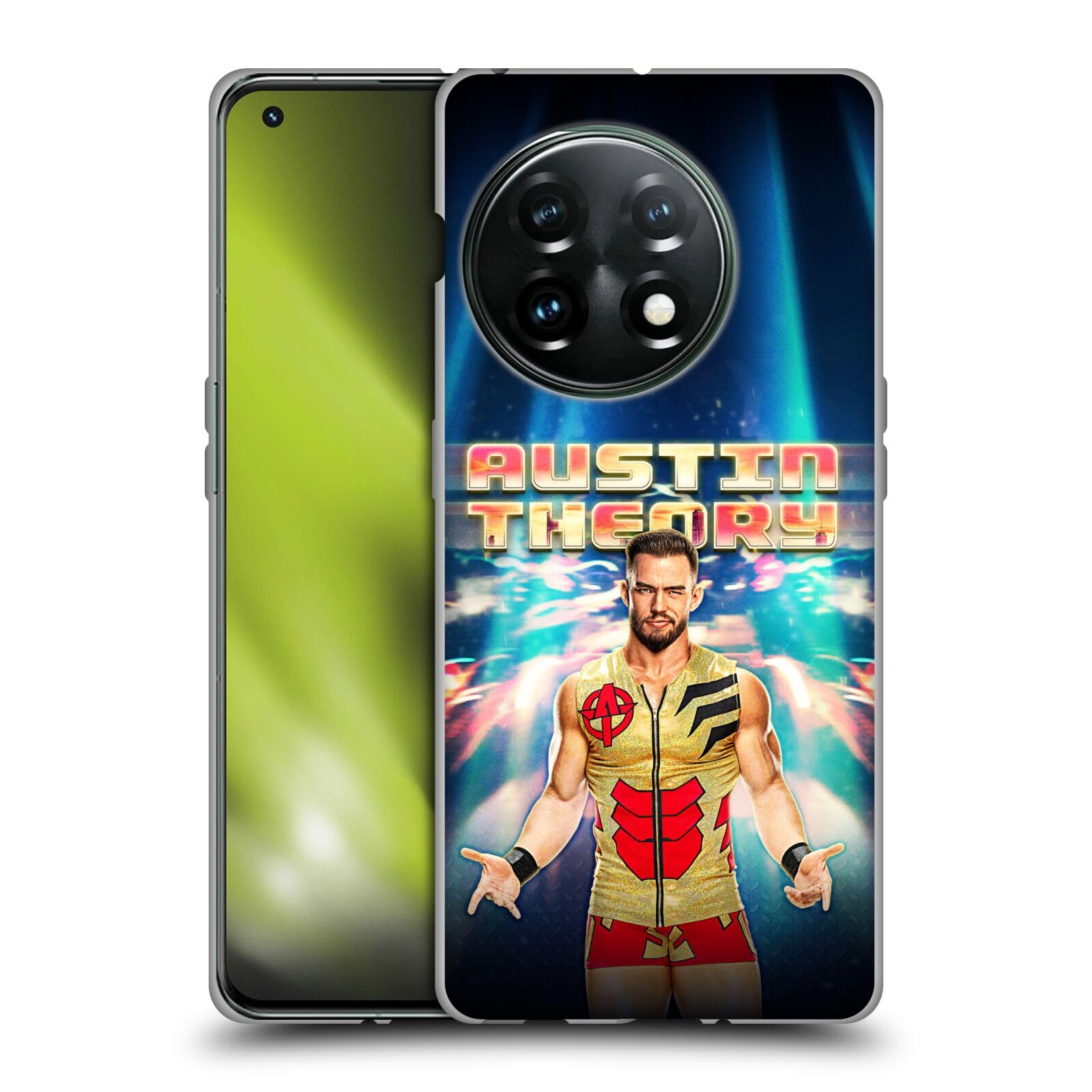 Head Case Designs Officially Licensed WWE Portrait Austin Theory Soft Gel Case Compatible with OnePlus 11 5G