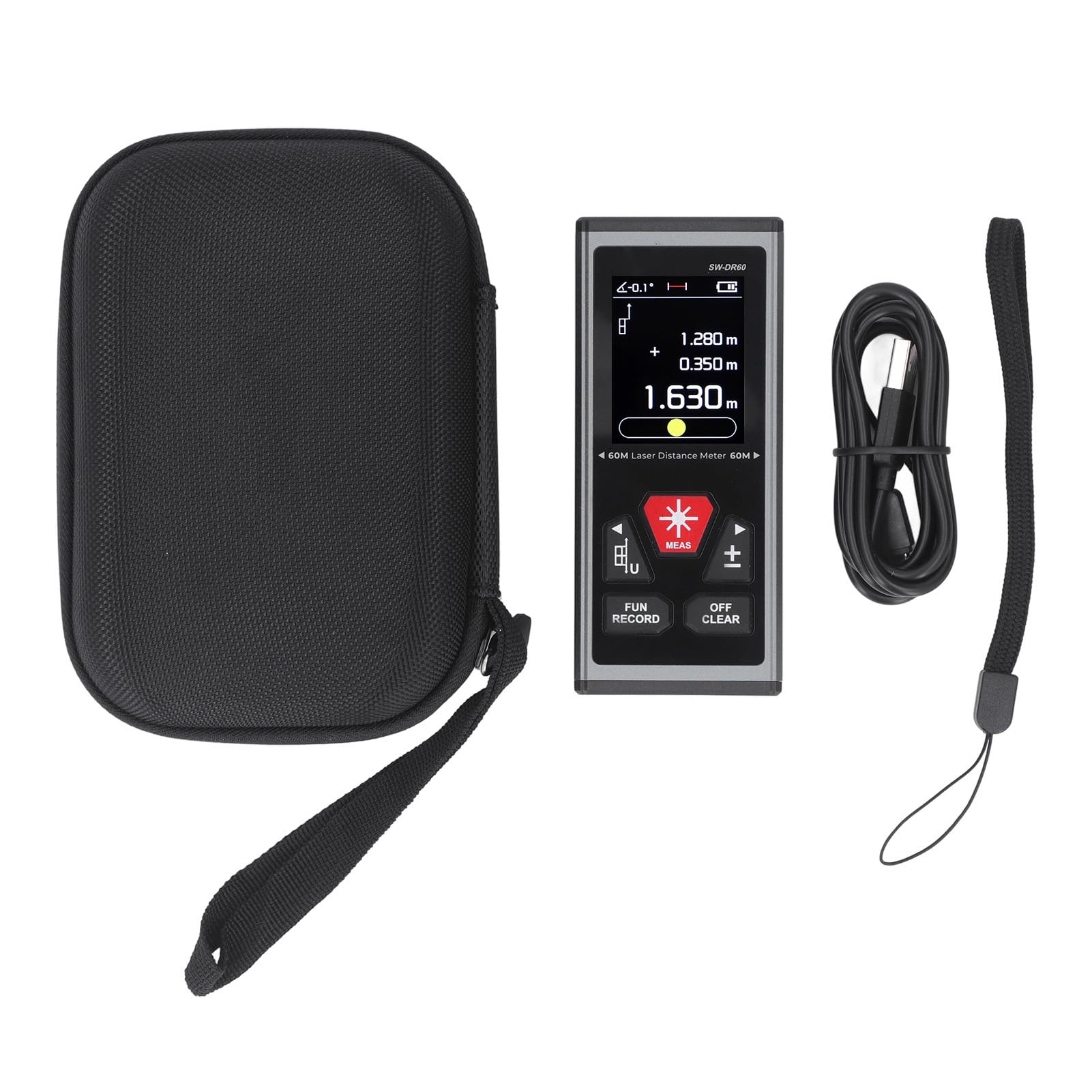 FTVOGUE Télémètre Bilatéral, Outil de Mesure Rechargeable par USB avec Une Précision de ± 2 Mm, Conception Compacte pour l'amélioration de l' et la Construction