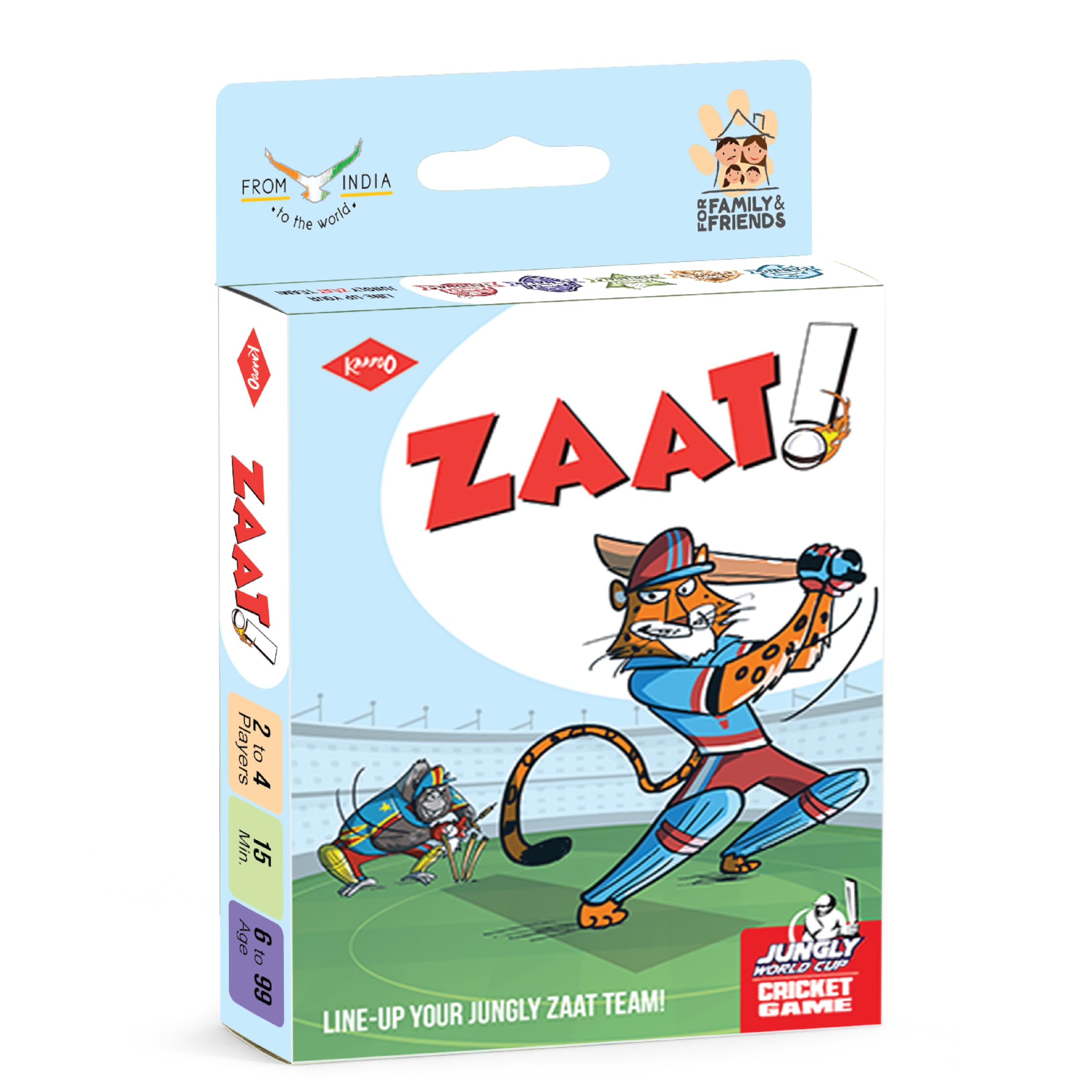 KAADOO JUNGLY Cricket World Cup Card Game - ZAAT - Fun Wildlife Themed Pocket Game for All Ages (2-4 Players) - Perfect Gifting Game - Mystery Goodies Included (B0CLD5NKHW) Amazon Price History, Amazon Price Tracker