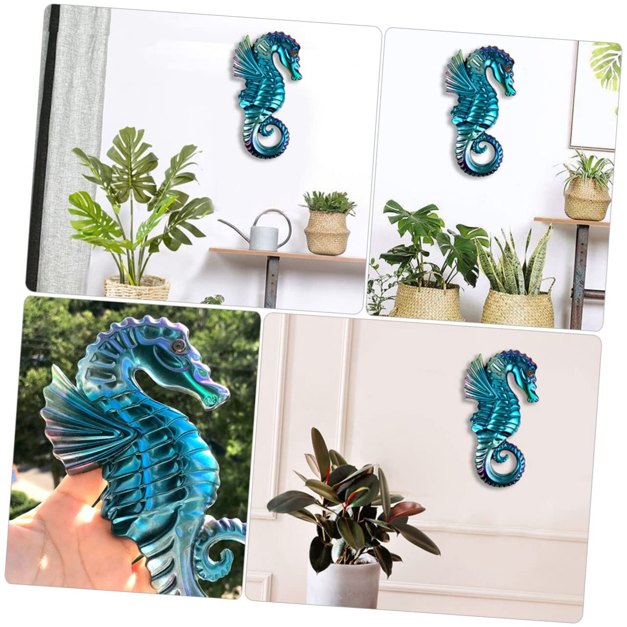 VILLCASE 5 Pièces Moule de décoration Hippocampe moules à gâteau emporte-pièces en pâte polymère étain Decoration Mural décoration Mural Moule en Silicone Bricolage Fournitures de Bricolage