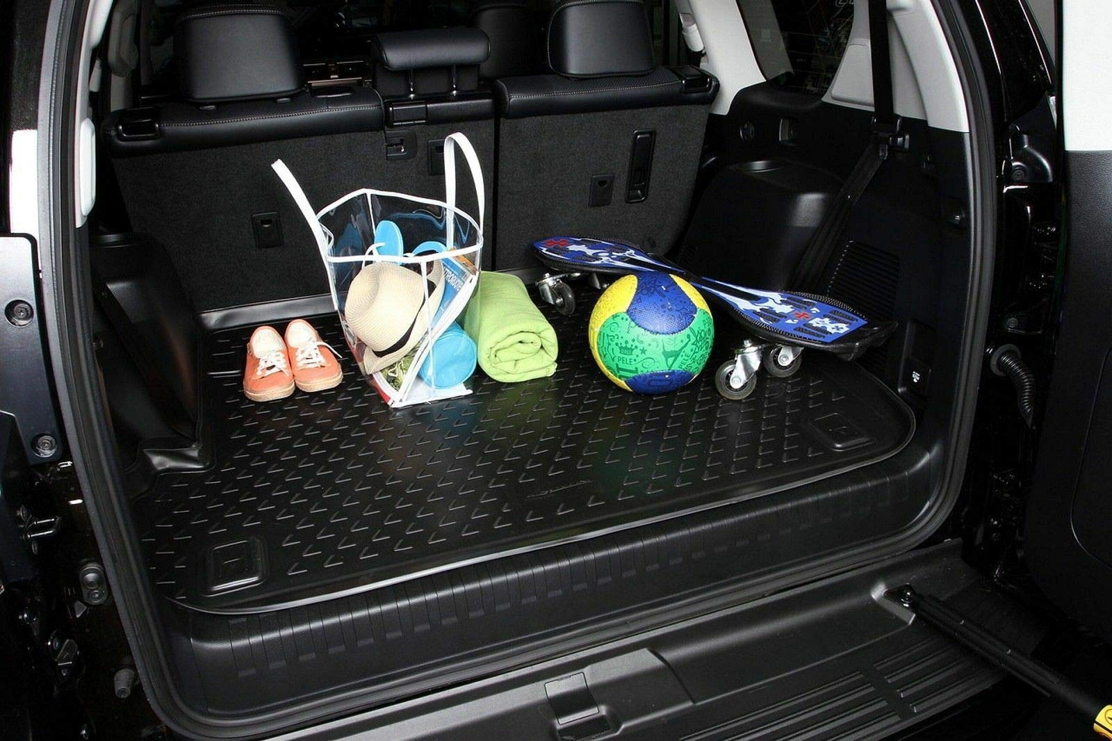 J&J AUTOMOTIVE 3D Gummimatten und Kofferraumwanne Set passend für Subaru XV ab 2017, TPE Fußmatten Allwetter Passform rutschfest Geruchsneutral Schwarz