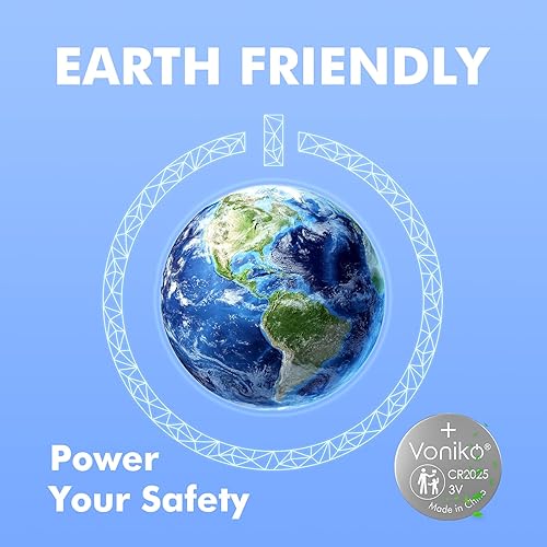 Miniatura 5 de Voniko Paquete de 10 baterías CR2025 de 3 voltios, batería de botón CR 2025, baterías de monedas de litio 2025, 7 años de vida útil