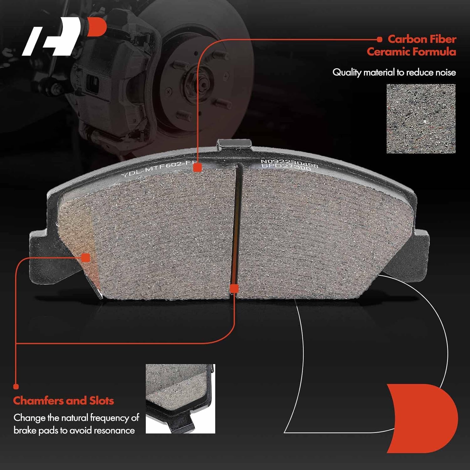 A-Premium 9.45 inch (240mm) Front Drilled and Slotted Disc Brake Rotors + Ceramic Pads Kit Compatible with Select Honda Models - Civic 1990-2000, CRX 1990-1991, Civic del Sol 1993-1997, 6-PC Set