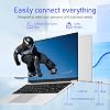 Laptop 15.6 inch, Celeron N4000 Processor 8GB LPDDR4 RAM 256GB SSD, Notebook 180°Flip Schermo FHD 1920*1080, USB3.0, Mini HDMI, WiFi, BT4.2 Supports SSD Expansion 1TB Laptops Computer(8GB+256GB)