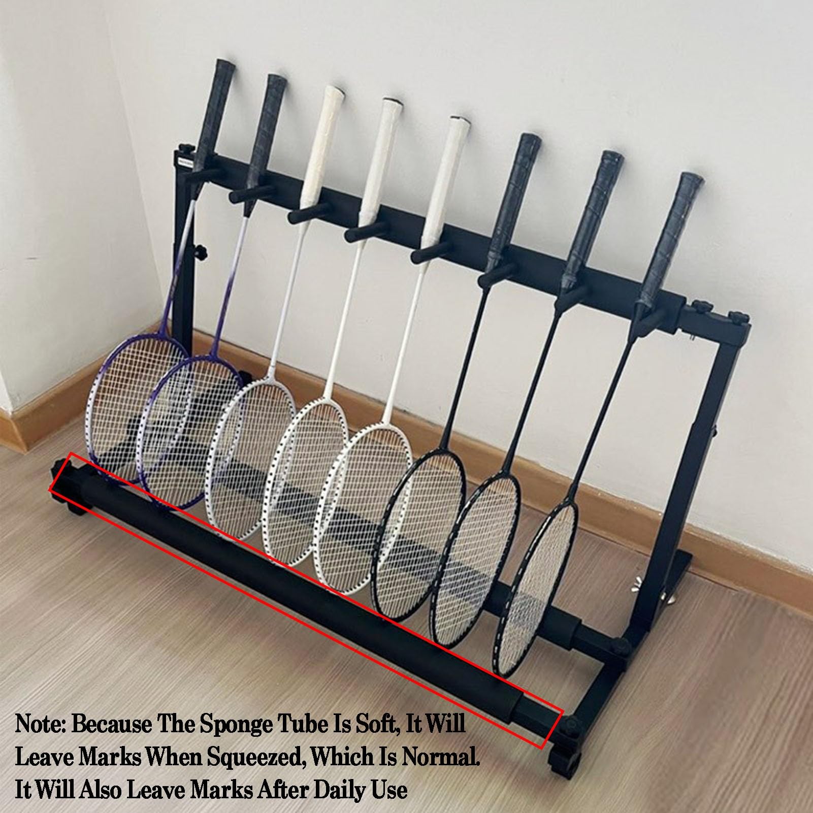 Portaoggetti For Racchette Da Tennis.Espositore For Racchette Da Badminton Ad Altezza Regolabile.Supporto For Racchetta Da Tennis.Per Palestra, Scuola, Club, Palestra, Campo Da Allenamento