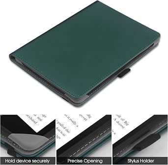 HGWALP Universal Case for 6 eReaders, Folio Leather Stand Cover with Handstrap Compatible with All 6 inch Kindle Paperwhite/Kobo/Tolino/Pocketook/Sony E-Book Reader-Mint