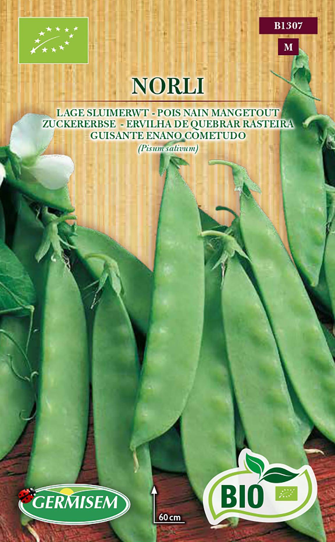 Germisem Orgánica Norli Semillas de Guisantes de Azúcar 80 g