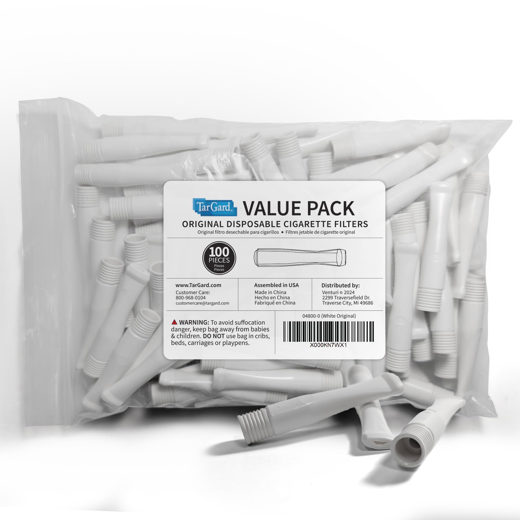 cigarette with white filter Amazon.com: TarGard Venturi Style Disposable Filters | 800-1,000+ Cigarettes  Filtered per 100 Pack | Effective XL Filter, Not Just A Holder