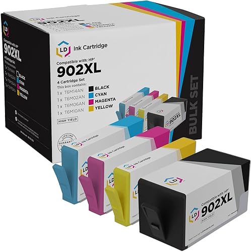 Miniatura 1 de LD Productos Reemplazo compatibles para HP 902xl Cartuchos de tinta Combo Pack 902 XL de alto rendimiento (1 negro, 1 cian, 1 magenta, 1 amarillo, 4