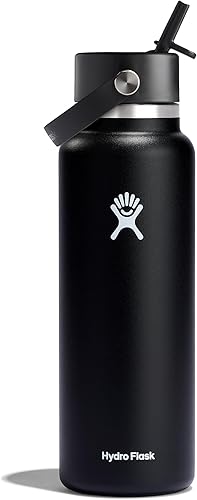 Miniatura 47 de Hydro Flask Botella de agua – Acero inoxidable aislado – Tapa flexible con popote de boca ancha, antiderrames, a prueba de fugas y recargable en 32