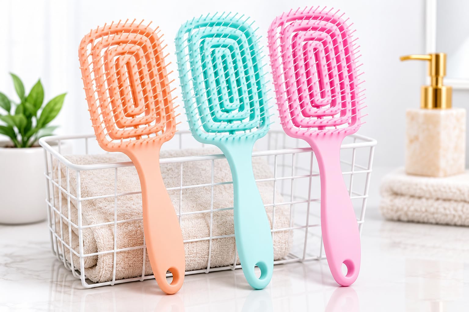 Premium 3D Detangling Hair Brush for Women & Men- Anti Hair Fall Comb for Curly, Wavy & Straight Hair | Hair Straightening Brush, Wet & Dry Styling Brush | Scalp Massager, Frizz Control & Tangle Free Grooming Brush [ Multicolor ], 1-PCS-image-25