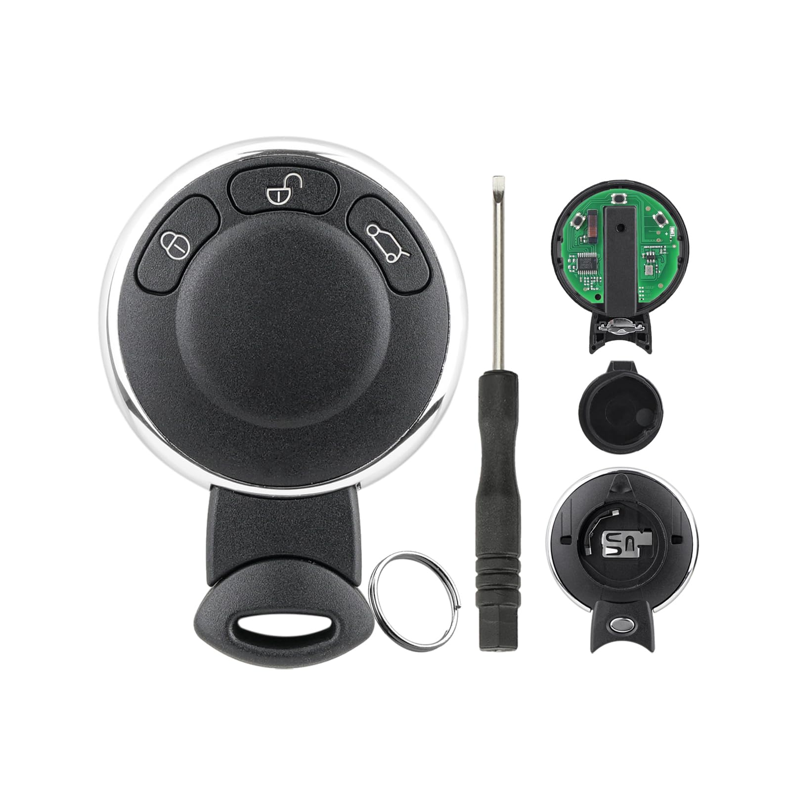 Autoschlüssel Fernbedienung kompatibel mit BMW Mini Cooper, Countryman, Clubman, 868MHz ID46 Chip KR55WK49333