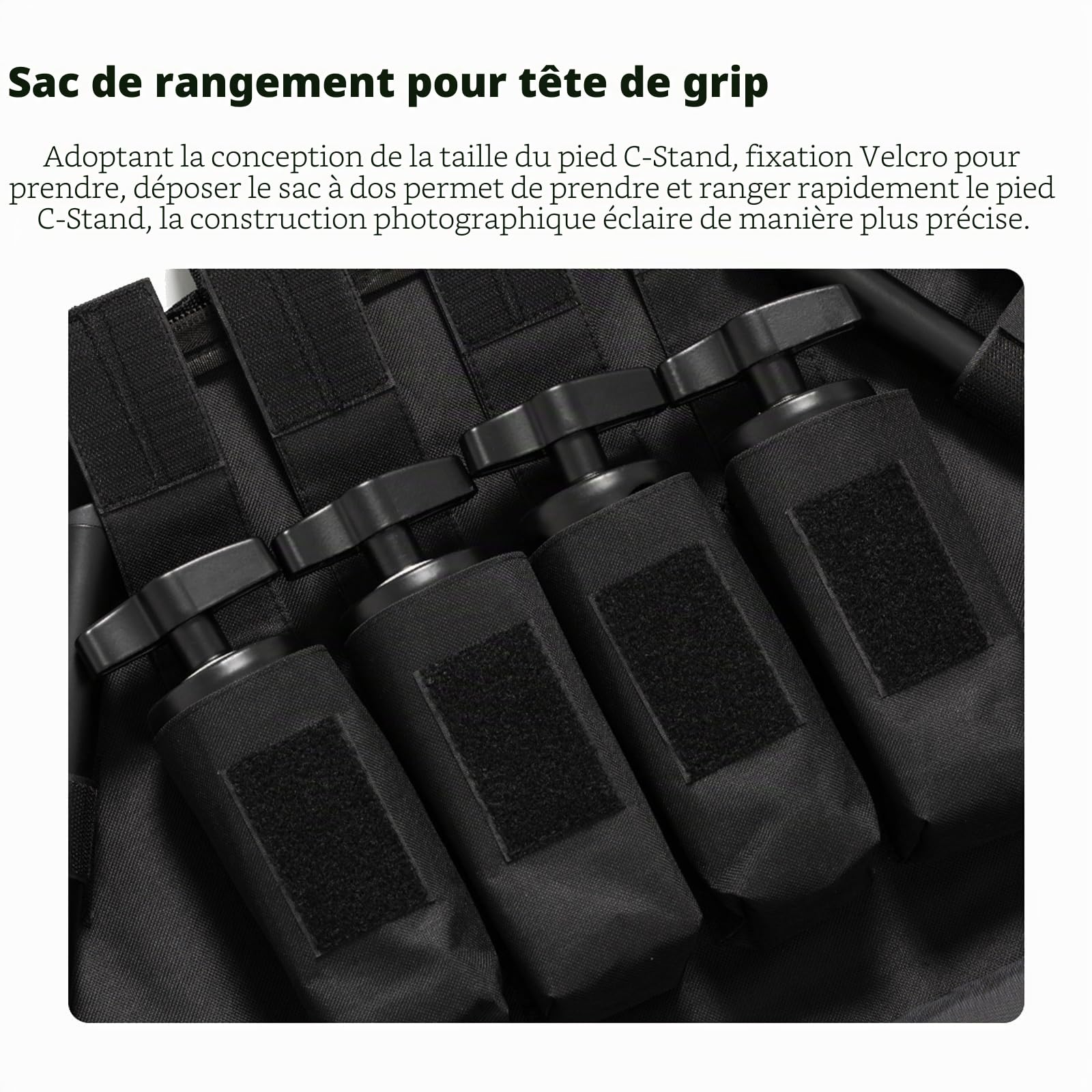 AMBITFUL PB20 Sac de transport avec support C 132 x 19 x 13 cm / 51,9" x 7,4" x 5,11" C Sac fourre-tout avec support pour photographie sur bras C, gris, Tote Bag
