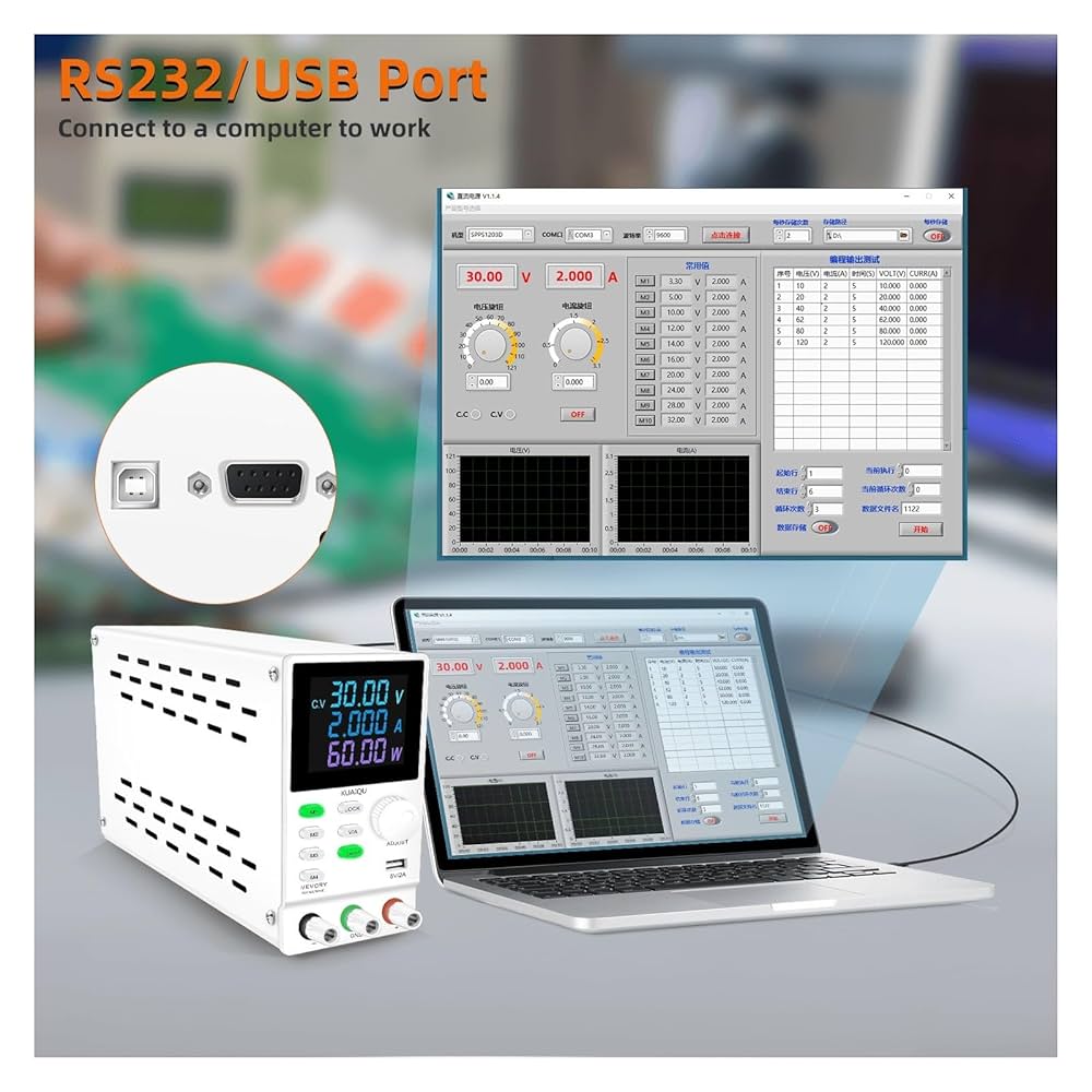 Amazon.co.jp: プログラマブルDC電源 USB プログラマブル電源