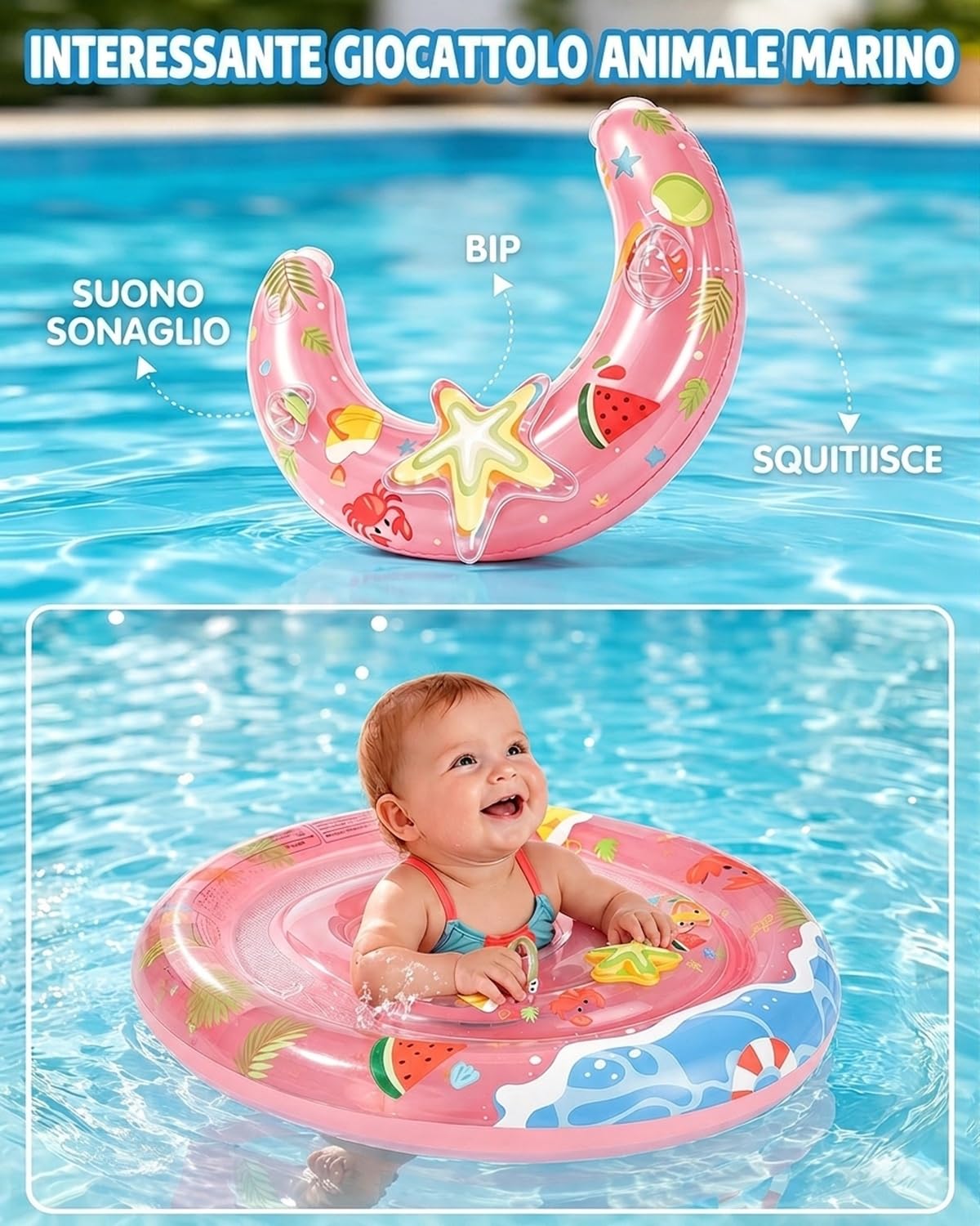 Bouée gonflable pour bébé avec siège, bouée gonflable de piscine pour enfants