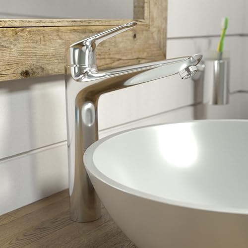 Miniatura 2 de hansgrohe Focus N Modern 71124001 - Grifo de lavabo de baño de bajo flujo con 1 manija y 12 pulgadas de alto, color cromado