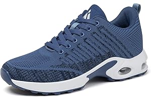 Womens Sneakers: Air Cushion Running Tennis Shoes with Arch Support