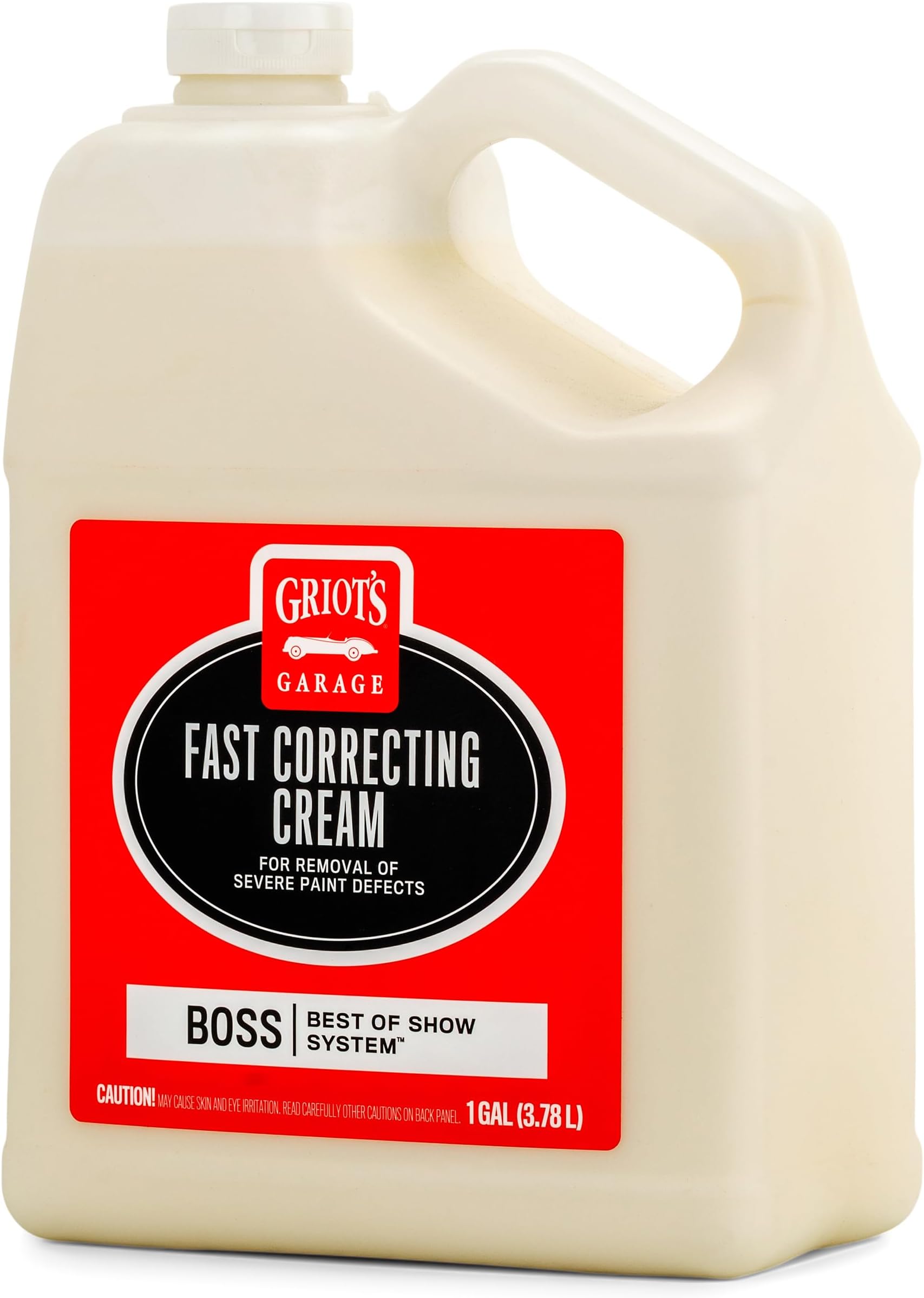 Griot's Garage BOSS Fast Correcting Cream for Car Polishing and Detailing, Swirl, Scratch Remover for Vehicles, One Gallon