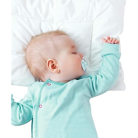 Baby Toddler First Pillow 2 Pack with Pillowcase (13 x 18), Baby Toddler 's Flat Pillows, Machine Washable Soft Travel Pillow Fits Mini Crib or Crib