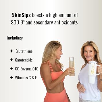 Skin Health & Energy Boost Drink Mix- Sugar Free, SOD B (TM), Antioxidants from French Melon Concentrate, On the Go Stick Packs, Lemon, 30 Pack