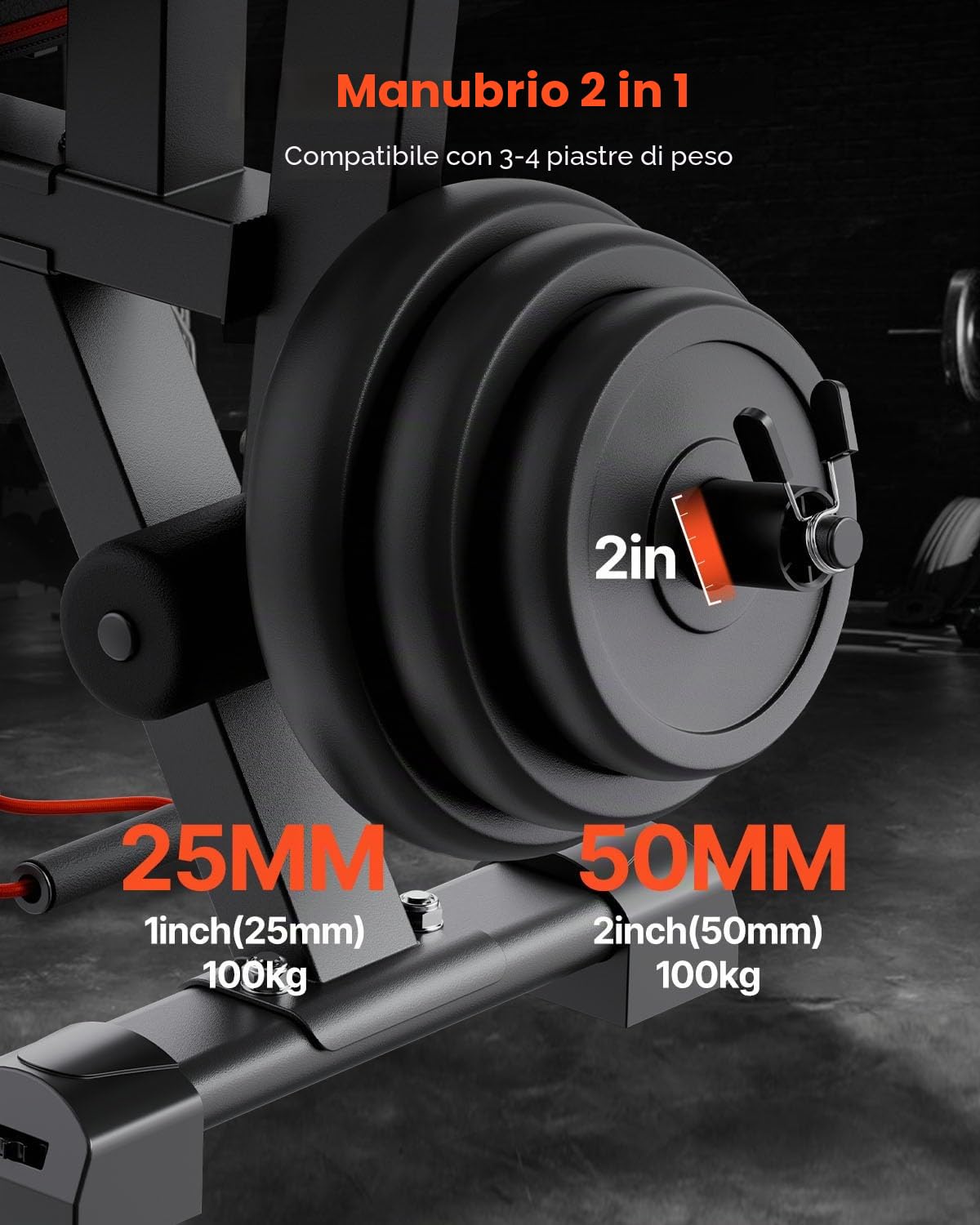 VEVOR Panca pesi Stabile e Resistente per Allenamento Completo del Corpo, Panca Regolabile per Esercizi, per Allenamento Forza con Estensione Gambe, Cuscinetto Antiscivolo Predicatore 363 kg