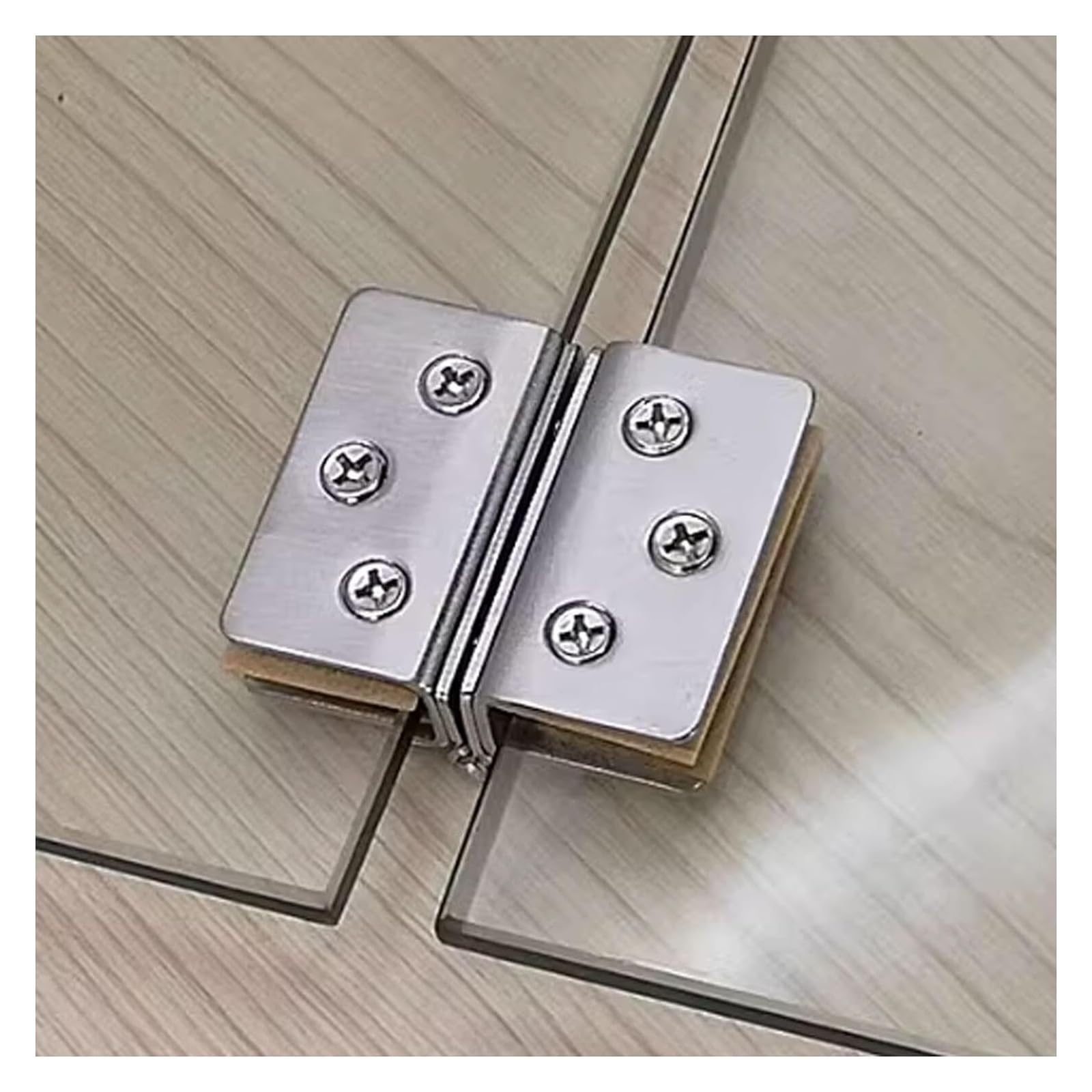 Nviusdsj One Color Hinges, 4Pcs Frameless Glass Door Gold Pivot Hinges Cabinet Clips For 3-8Mm Free-Swinging