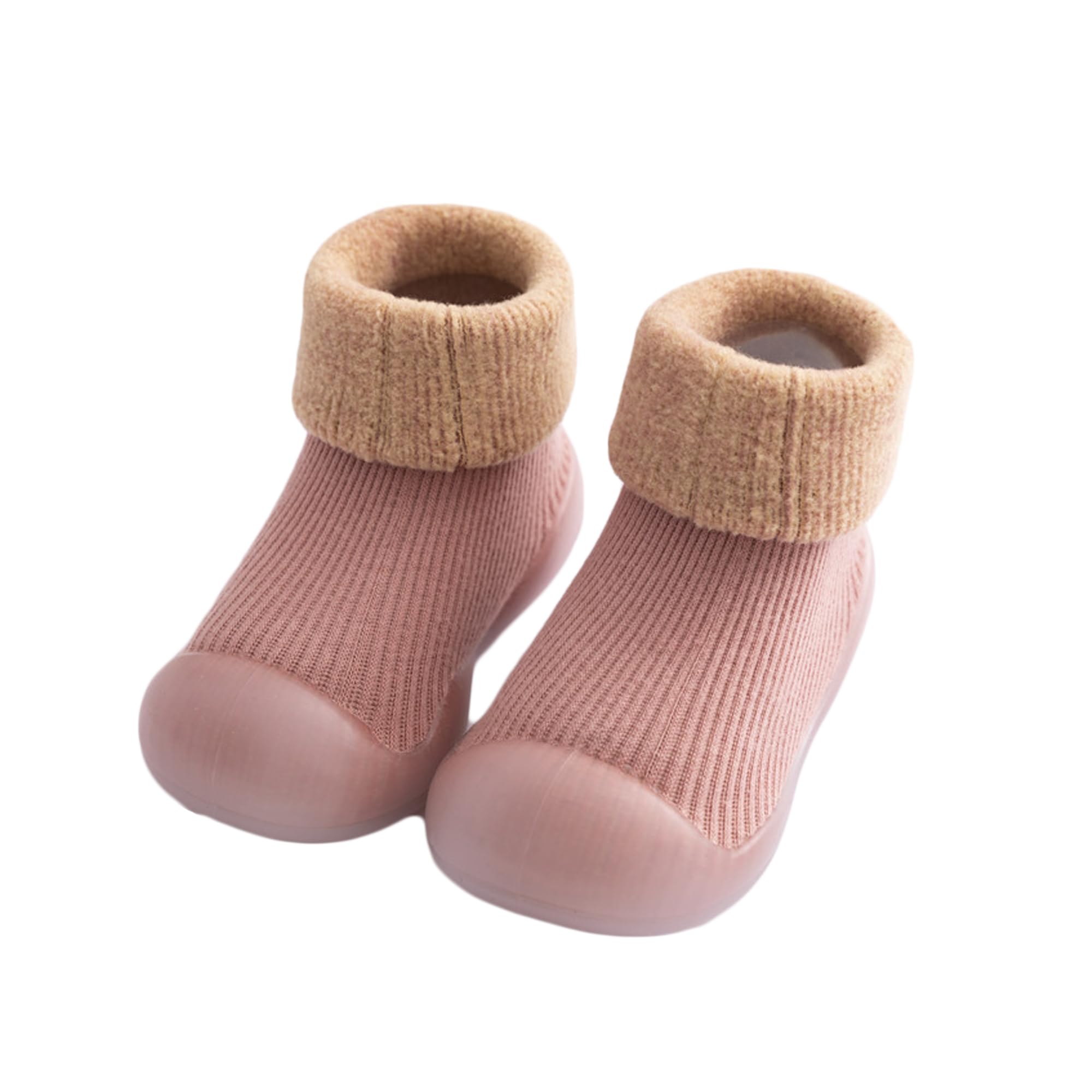 Letuwj Baby Slipper Soft Bottom Warm Socks Shoes Non-Slip Pink XX-Large