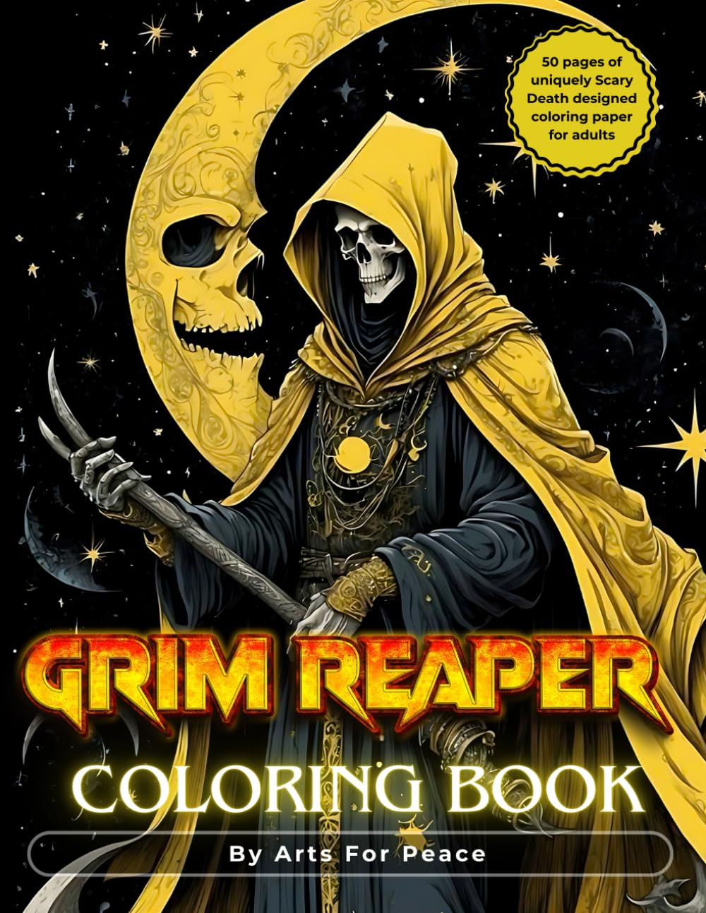 Grim Reaper’s Realm: A Haunting Coloring Book for Adults
