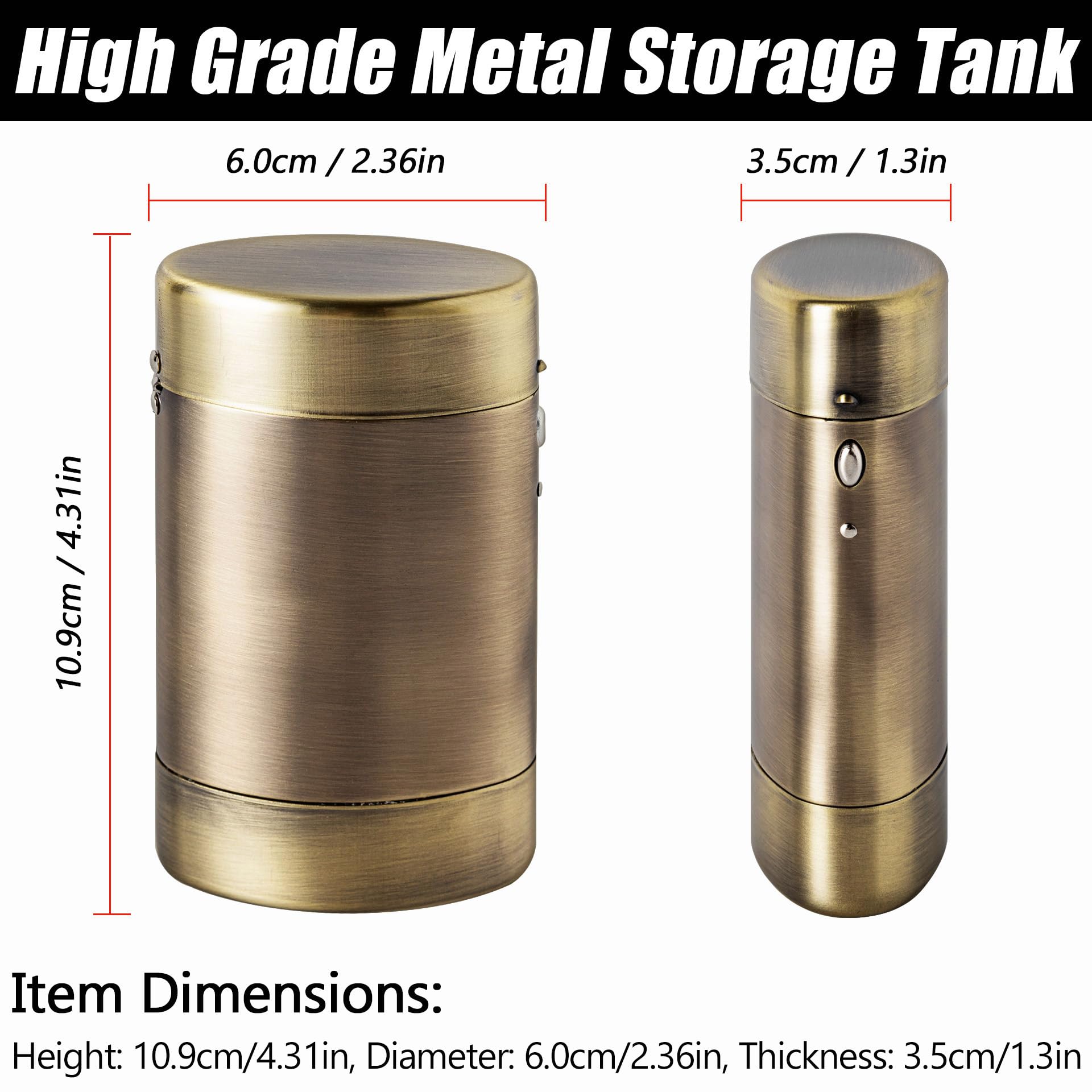 Goshentech Oval Vintage case,20 Capacity 100mm King Size (Bronze)