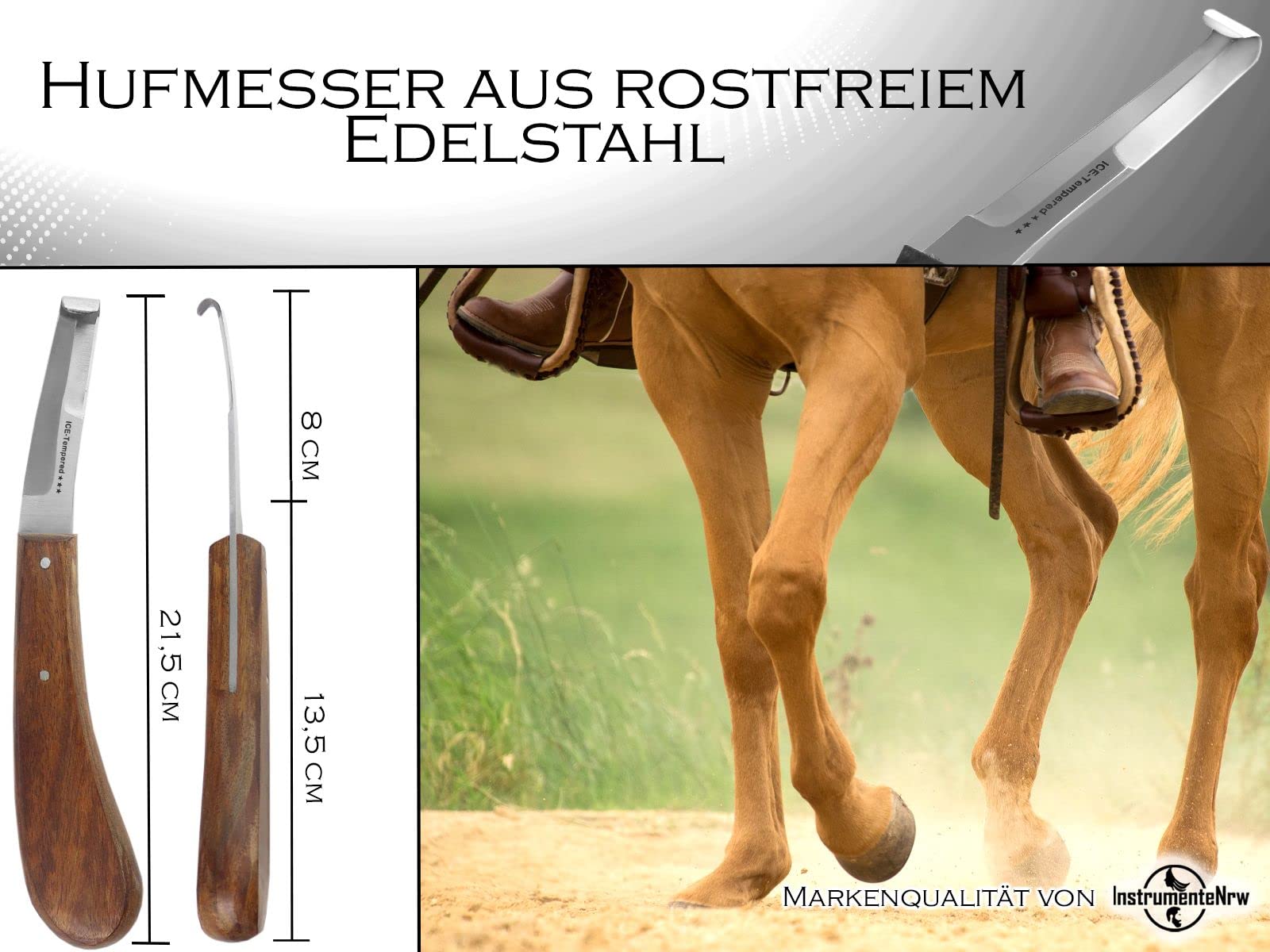 Profi Pferde Hufschmied-Werkzeug Set 3-teiliges Pferdehufpflege-Set